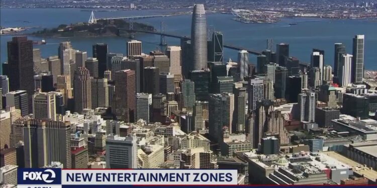 San Francisco Mayor declares 5 new entertainment zones to boost nightlife in city.