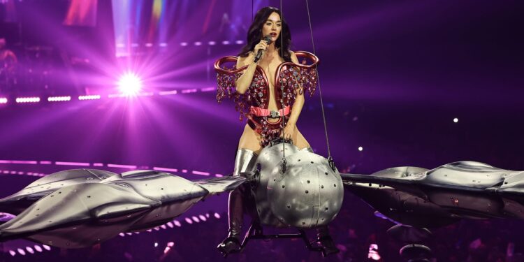 Videos show Katy Perry's mid-air prop malfunction at concert