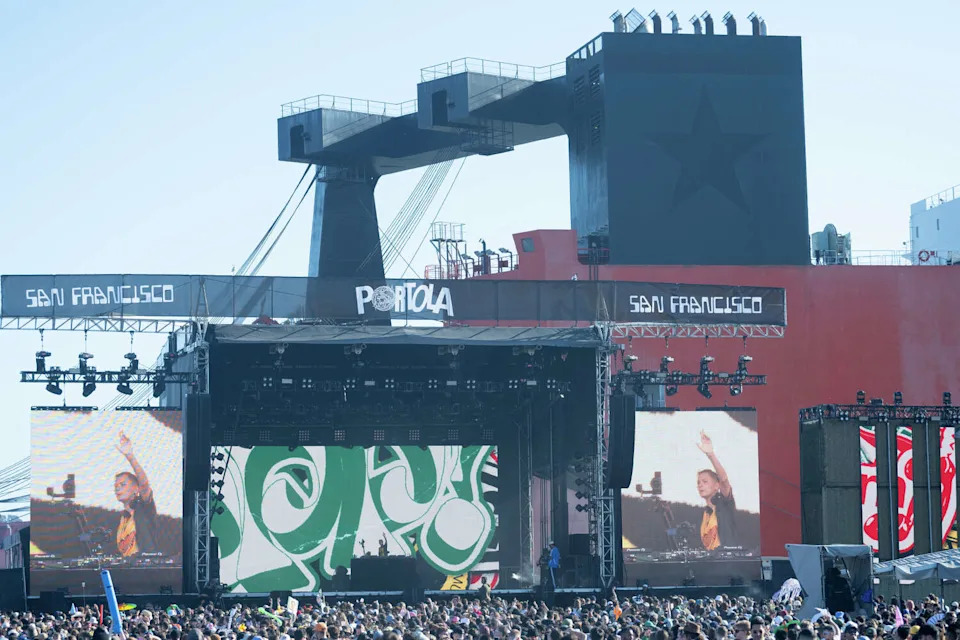 UK DJ Oppidan performs on the Crane Stage at the Portola Music Festival on Saturday Sept. 20, 2025. (Charles Russo/SFGATE)