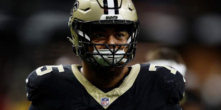 Saints offensive lineman Taliese Fuaga