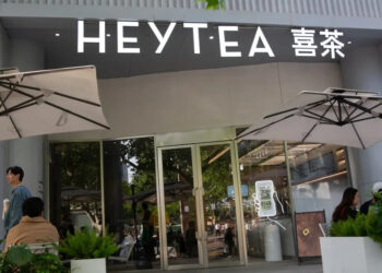 A Heytea storefront is seen in Shanghai, China, on April 20, 2025. (Photo by Ying Tang/NurPhoto via Getty Images)