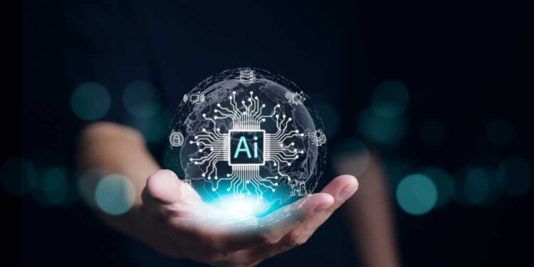 artificial intelligence AI hand