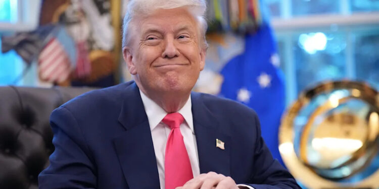 Trump signed a proclamation earlier in the day slapping a $100,000 fee on new H-1B visa applications. / Andrew Harnik / Getty Images