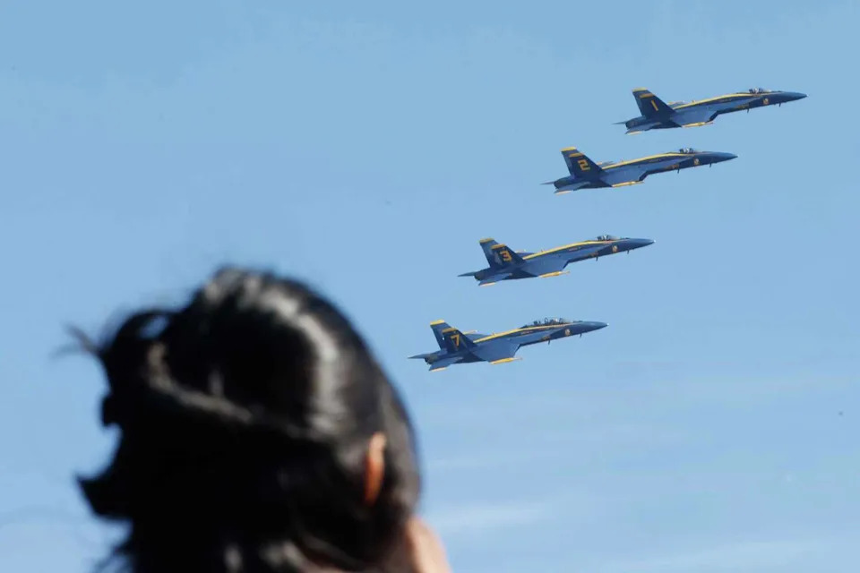 The Blue Angels will not fly at San Francisco Fleet Week after the federal government shutdown paused U.S. military participation. (Lea Suzuki/S.F. Chronicle)