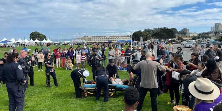 Paramedics treat Millicent