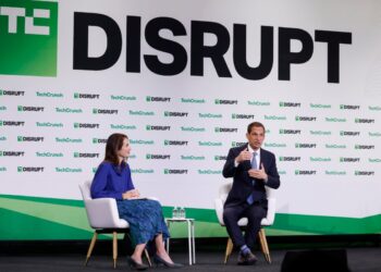 Connie Loizos, Editor-in-Chief and San Francisco Mayor Daniel Lurie speak onstage during day three of TechCrunch Disrupt 2025 at Moscone Center on October 29, 2025 in San Francisco, California.