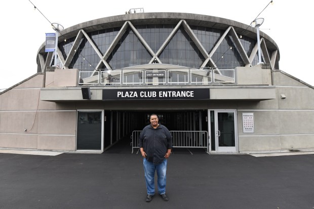 Ray Bobbitt, Founder of the African American Sports and Entertainment Group, is photographed in front of the Oakland Arena before the MLB game at the Coliseum in Oakland, Calif., on Thursday, Sept. 26, 2024. (Jose Carlos Fajardo/Bay Area News Group)