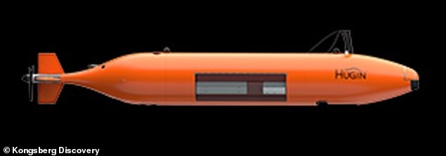 The drones, orange and torpedo-shaped, serve to collect high resolution data using sonar that create high-resolution maps of the seafloor