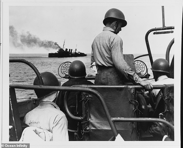 Stewart sustained damage to her torpedo racks and galley, as well as a shot below the waterline that flooded the engine room under two feet of water while still operating