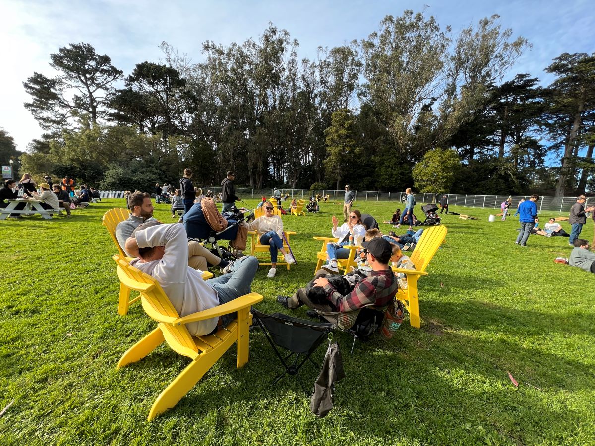 JFK, golden mile beer garden in Golden Gate Park